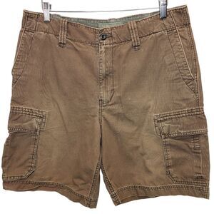 Old Navy Mens Brown Cargo 100% Cotton Shorts 2005 Sz 34